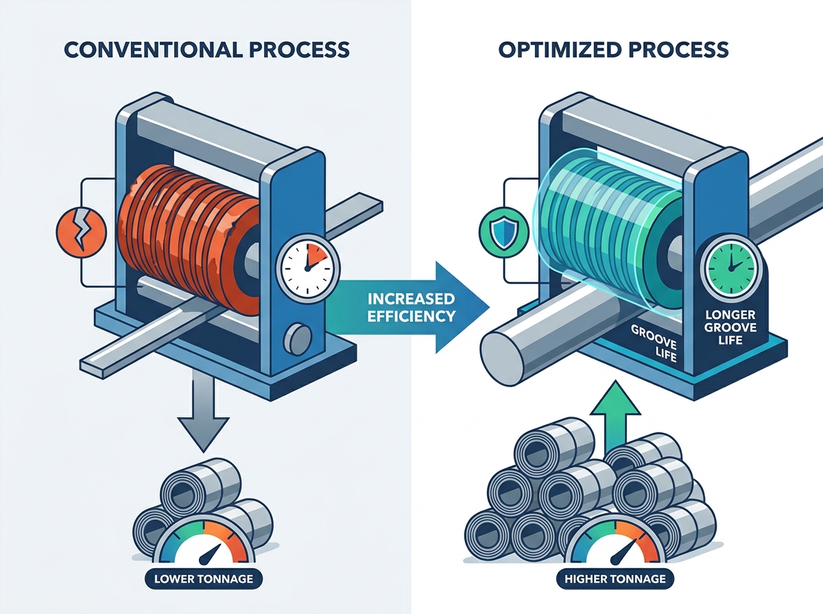 Roll groove life optimization