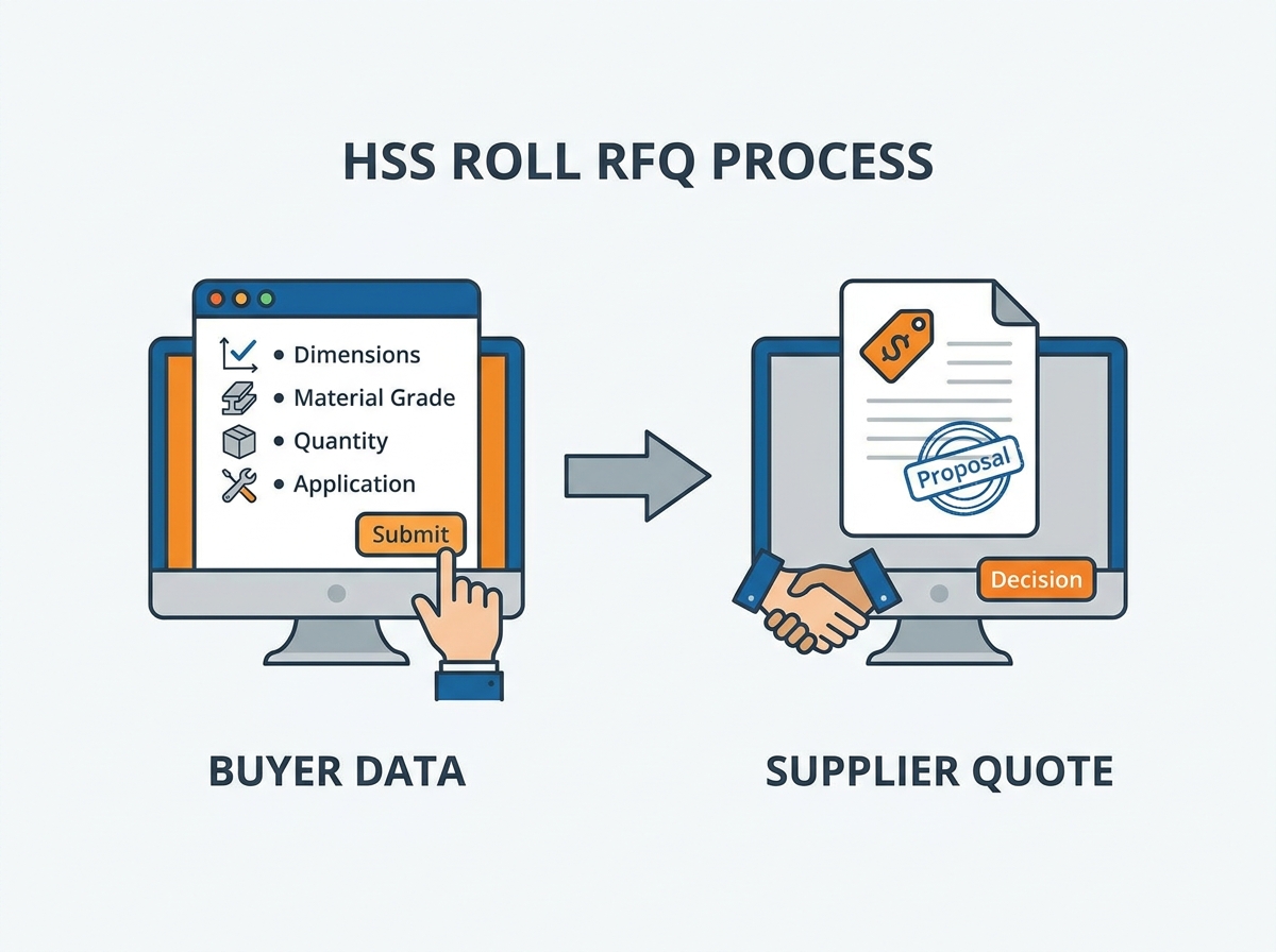 HSS roll RFQ preparation and metallurgical inspection
