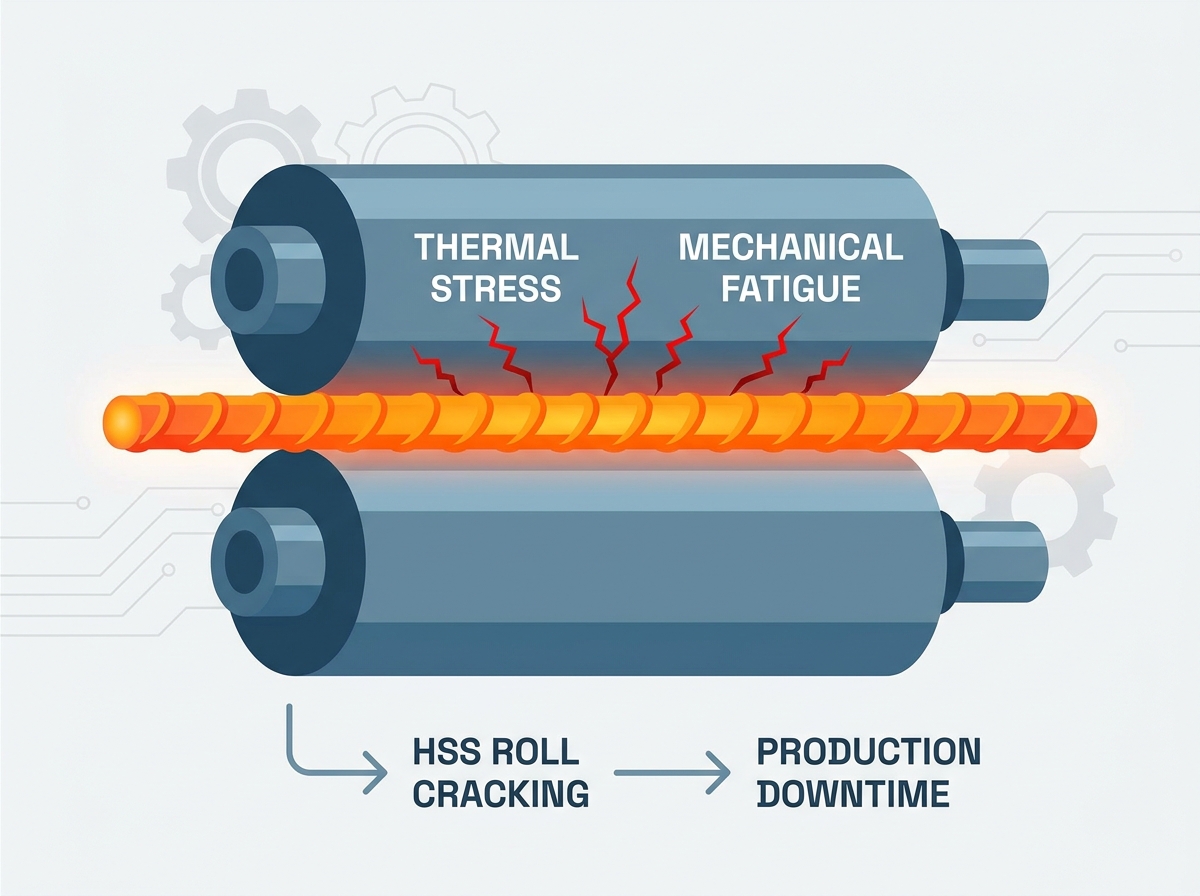 HSS roll cracking